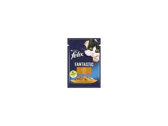 Пауч для котов Fantastic / Курица в желе (FELIX) 85г ТМ PURINA Solmir Киев