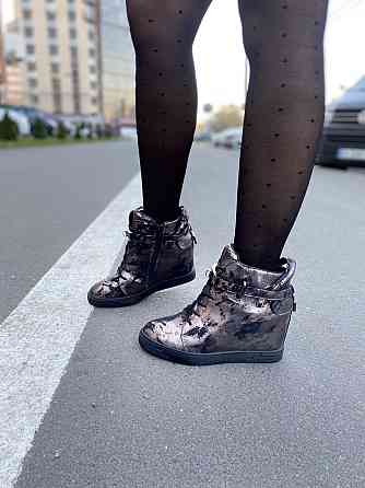 Снікерси жіночі Gofc бронзовий еко-шкіра платформа 8см 38р. (KLS-103) Коломыя