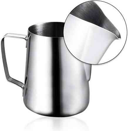 Молочник для вспенивания молока питчер из нержавеющей стали, 350 мл, вспениватель для эспрессо-капучино,латте Каменец-Подольский