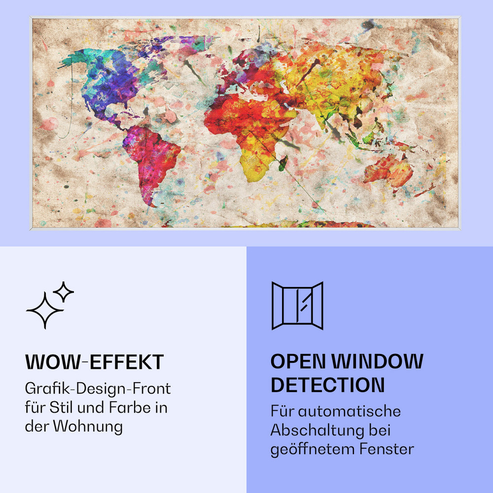 Wonderwall Air Art Умный инфракрасный обогреватель Цветная карта 120x60 см 700 Вт 120 x 60 см | цветная карта Ровно - изображение 6