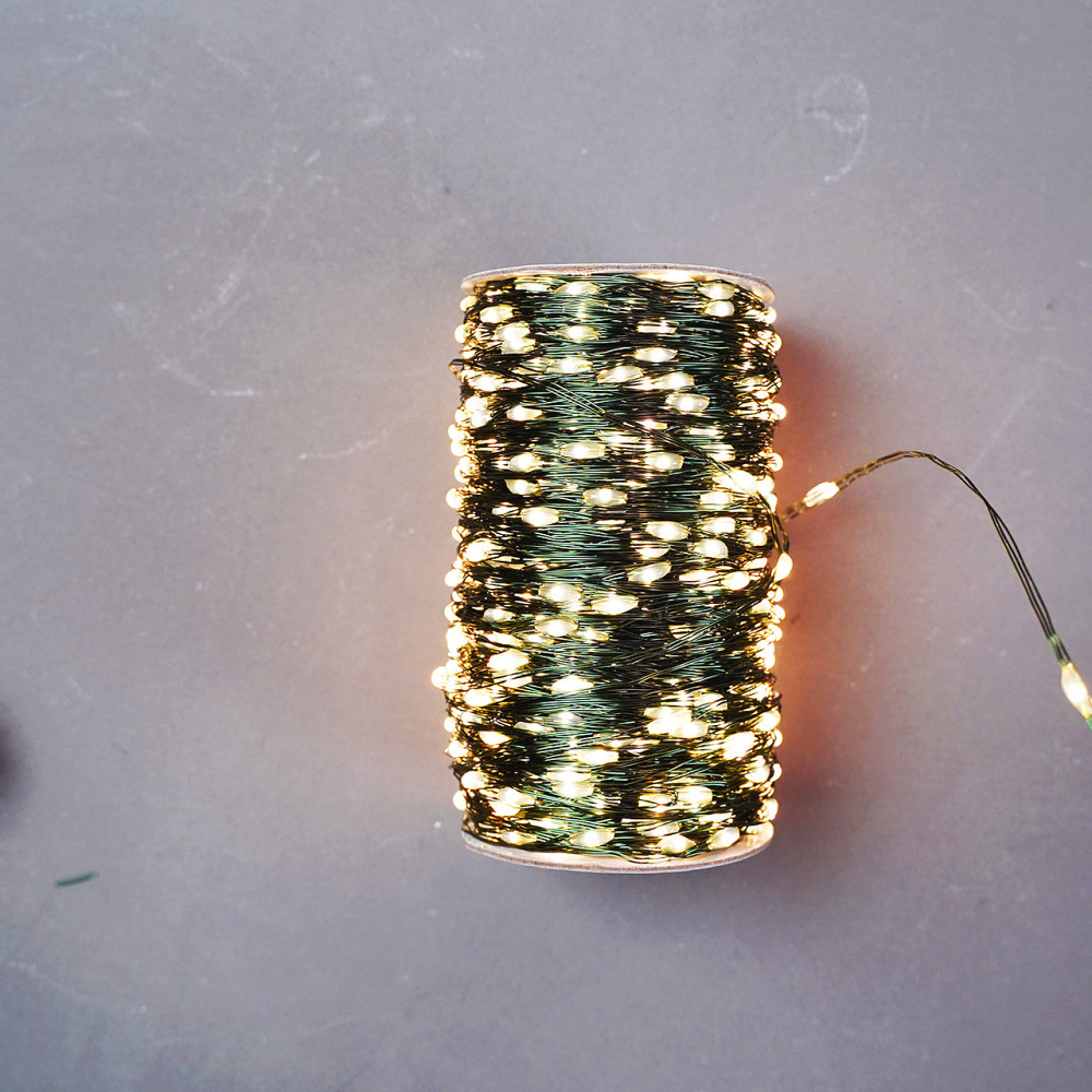 Гирлянда роса на зеленом проводе 150м 1500лед NikiLight капля росы с режимами уличная на пульте тепло белая Киев - изображение 10