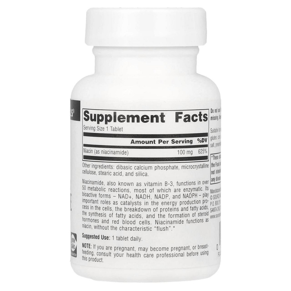 Ниацинамид (В-3) Source Naturals Niacinamide B-3 100 мг 100 таб Киев - изображение 2