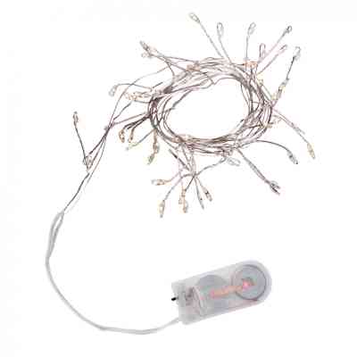 Гирлянда YES! Fun Кластер на медной проволоке 50 LED Холодно-белая 1 м Статическая Батарейки (975018) Винница