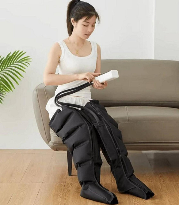 Массажер для ног Luyao LY-670 воздушно-компрессионный 6 камер (3 режима) Черный Киев - изображение 4