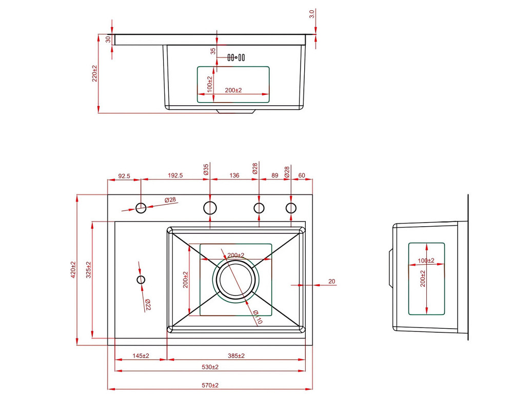 Кухонна раковина водоспад Willda, кухонна мийка водоспад ручної роботи 57 х 42 х 22 (324915222) Киев - изображение 9