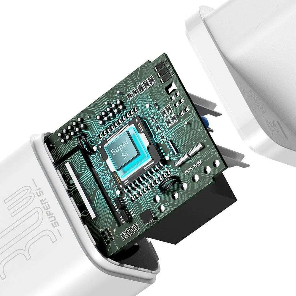 Мережевий зарядний пристрій Baseus Super Si quick charger IC 30W EU White Київ - фото 7