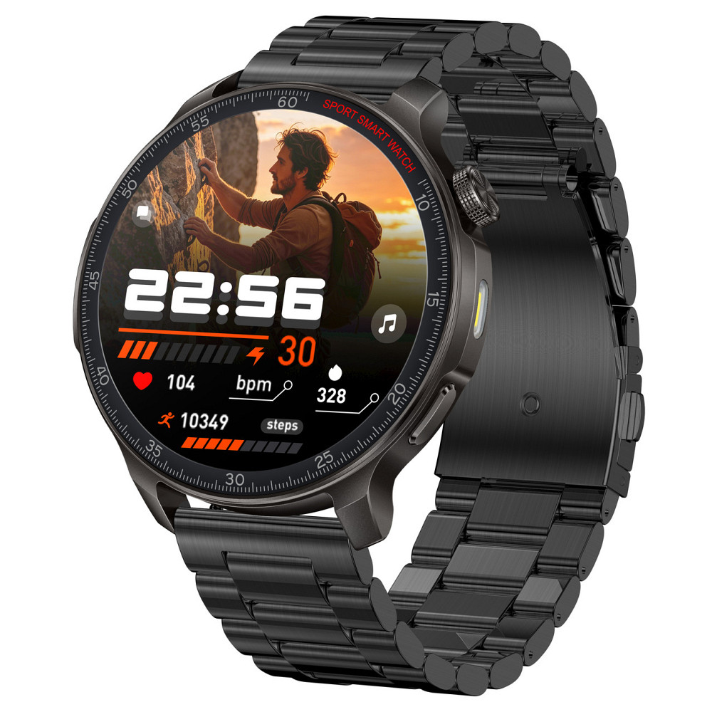 Розумний смарт-годинник Smart Colorado Steel Black (2 ремінці) Київ - фото 1