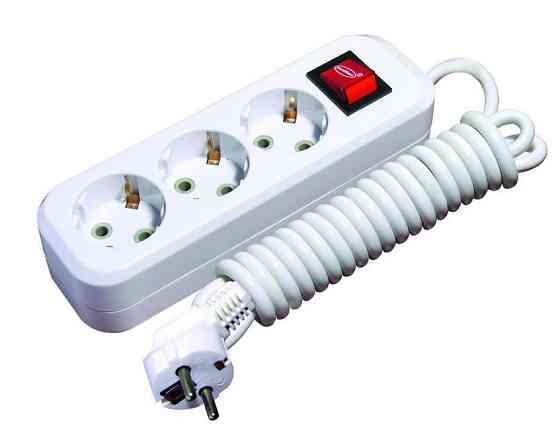 Подовжувач 3-ий з кнопкою із заземленням 10м 5823-5 "Светоприбор" Харків