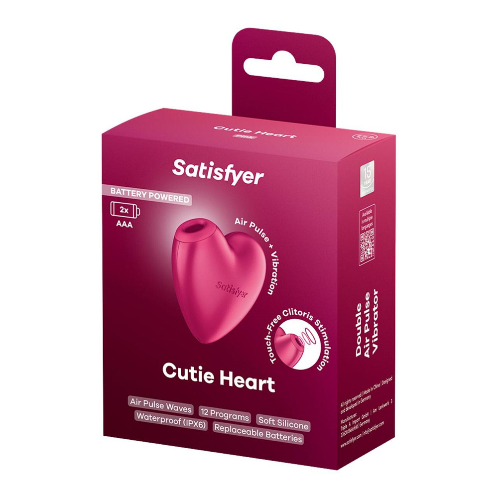 Вакуумний стимулятор-серце з вібрацією Satisfyer Cutie Heart Battery Series Sex Aura Київ - фото 7
