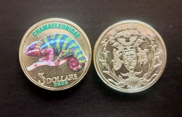 Острів Малаіта 3 доллара 2024 ХОМЕЛІОН Полтава - фото 1