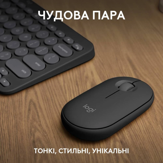 IT набір Logitech Pebble 2 Combo - Tonal Graphite - US INT'L - 2.4GHZ/BT (6915632) Киев