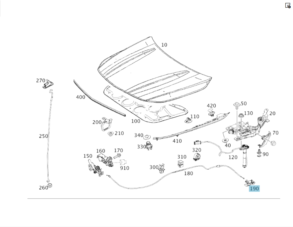 Mercedes-Benz  A2048800900 Ручка розблокування капота в салоні C-Class Coupe C205 C-Class W205 C-class Estate S205 C-Class Cabrio A205 Одесса - изображение 2