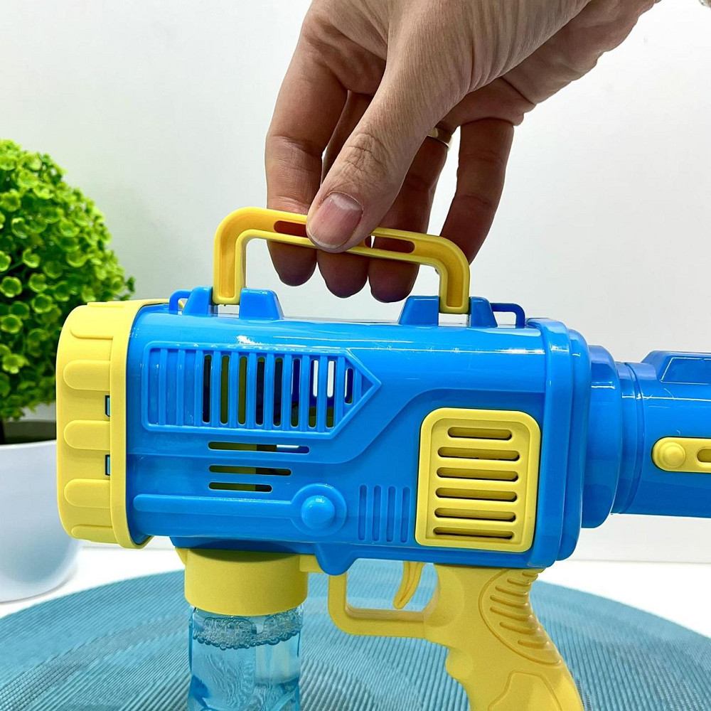 Пістолет для запуску мильних бульбашок світло запаска 26 см Жовто-синій (9835-3) Чернігів - фото 6