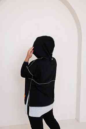 Женский прогулочный костюм двунитка Черный, 54/58 Одесса