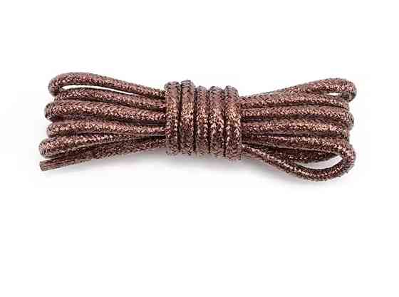 Шнурки блестящие глиттерные Коричневый Смела