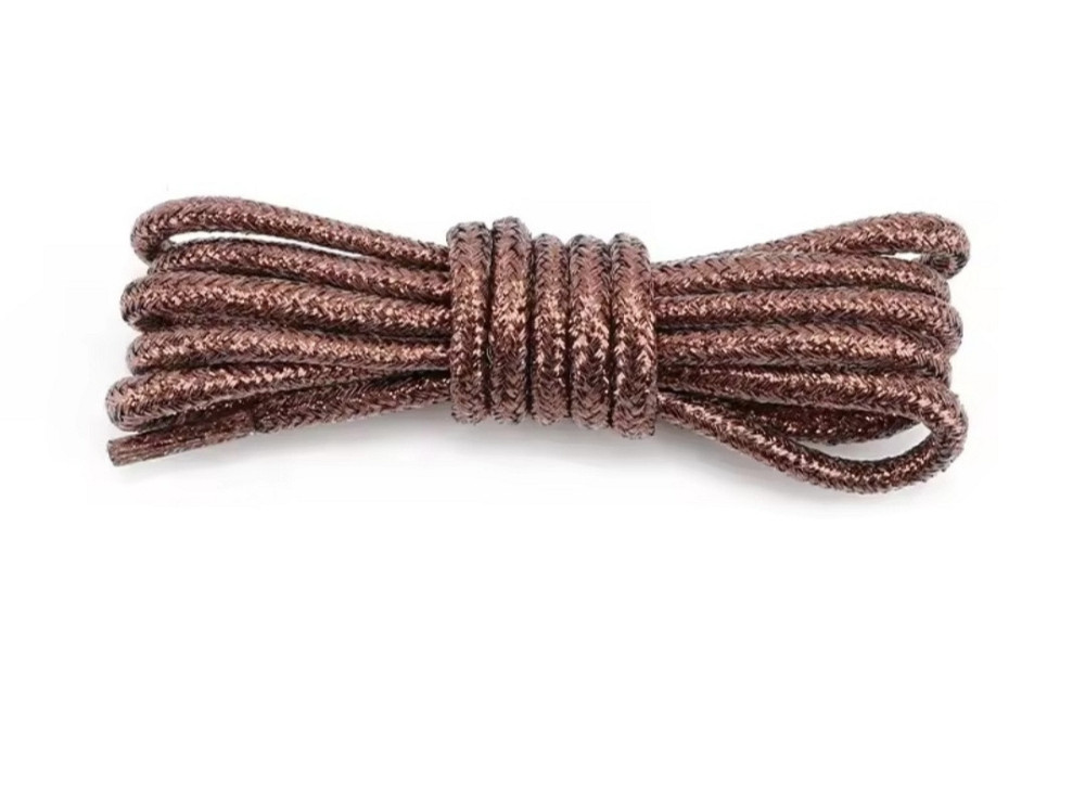 Шнурки блестящие глиттерные Коричневый Смела - изображение 1