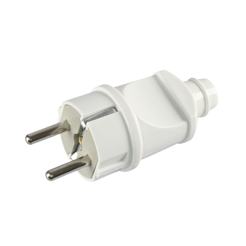 Вилка мережева із заземленням 16А пряма біла Standard Titanum Житомир - изображение 1