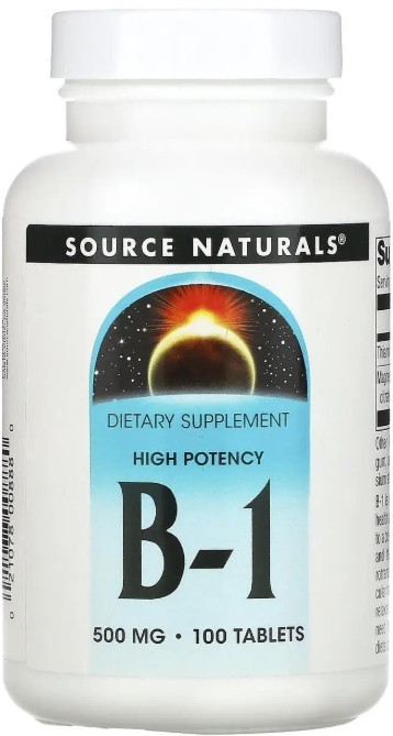 Тиамин ( витамин B-1) Source Naturals  High Potency 500 мг 100 таб Киев - изображение 1