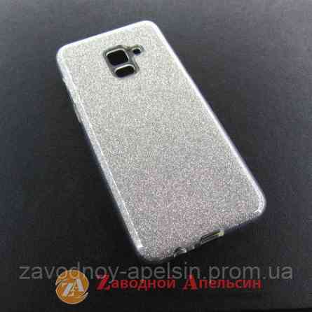Samsung A8 A530 чохол блискітки Shining silver Одеса