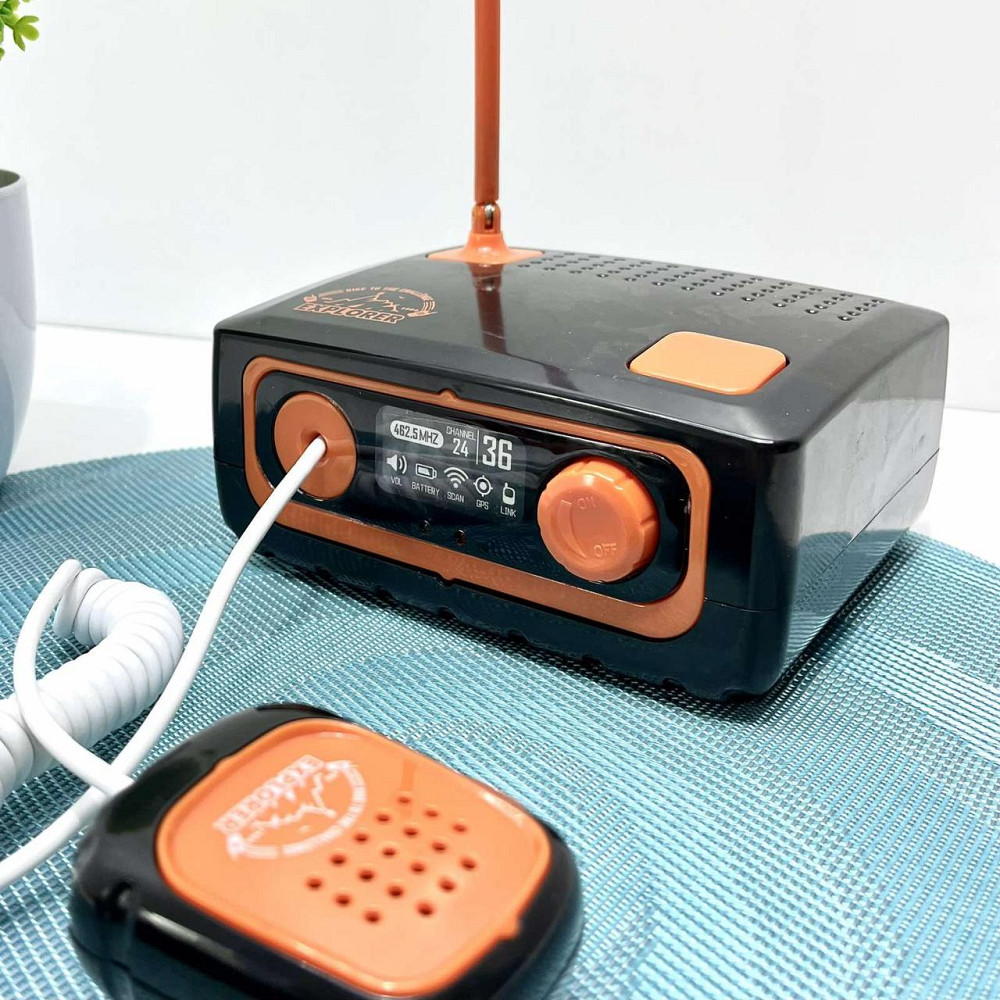 Набір Рацій дитячий 2 шт станція звук світло Чорно-жовтогаряча (ZR302A-2B) Чернігів - фото 4