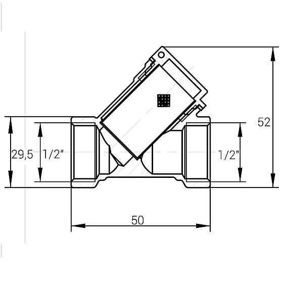 Фільтр грубої очистки нікельований 1/2″ВР х 1/2″ВР ливарний Б3301А(нк) VA (000027451) Київ