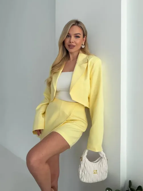 Жіночий костюм жакет і спідниця-шорти – стильний комплект купити недорого Одеса - фото 9