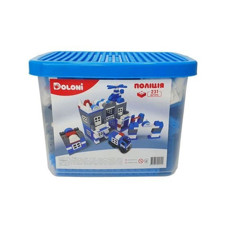 Конструктор "Поліція" 013888/02 в пластиковому боксі, 231 деталь Вінниця - фото 1