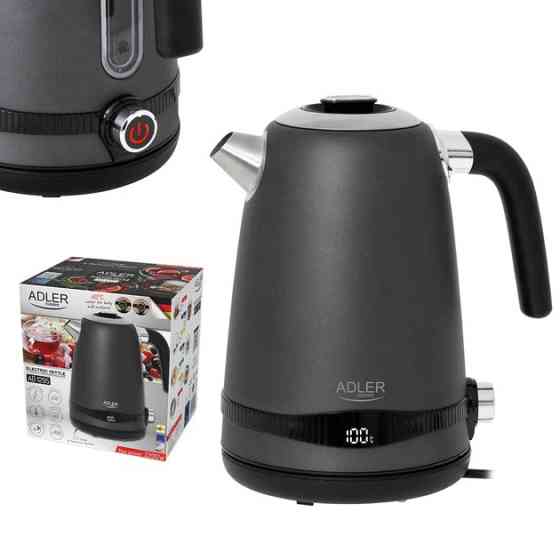 Чайник металлический Adler AD 1295w 1.7л 1850Вт электрический с терморегулятором 40-100 °С Gray EP-46 Львов