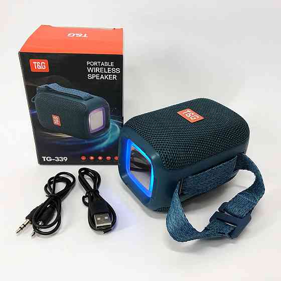 Bluetooth колонка с встроенной светодиодной подсветкой TG339, Bluetooth колонка с USB и AUX входом HL-72 Львов