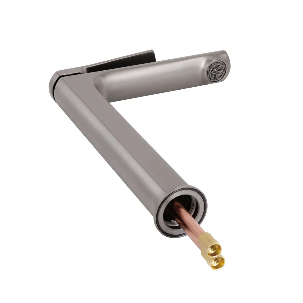 Змішувач для раковини Qtap Slavonice високий QTSLA269GMB45925 Gunmetal Black PVD Київ - фото 5