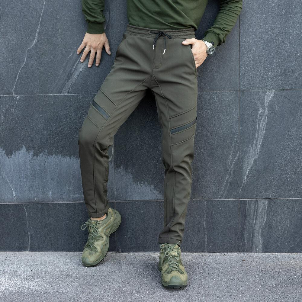 Штани карго чоловічі зимові з кишенями хакі Pobedov San Andreas Київ - фото 1