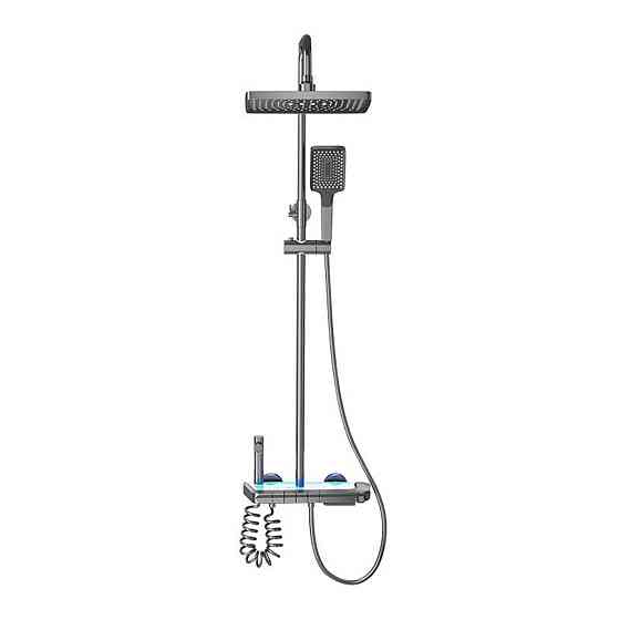 Душова колона VALESO NSK078 PVD чорна з індикатором температури Коломыя