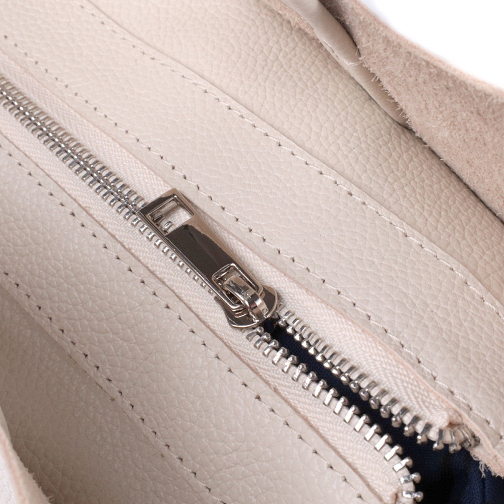 Містка сумка-шоппер з натуральної шкіри Shvigel 22843 Бежева Київ - фото 7