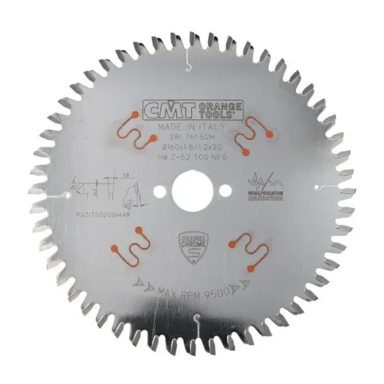 Пиляльний диск по HPL CMT 160х20x52z K1.8/1.2 -5° Neg. (281.761.52H) Одесса
