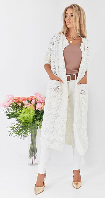 Ажурний кардиган із кишенями (48-52) Київ - фото 5