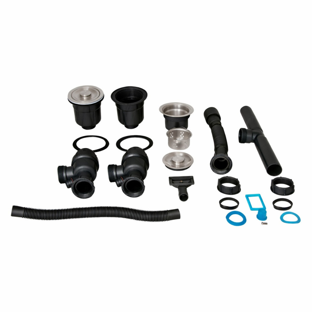 Мийка для кухні з двома чашами інтегрована Lidz Handmade H7843 (LDH7843BPVD45586) Brushed Black PVD 3,0/1,0 мм Київ - фото 9