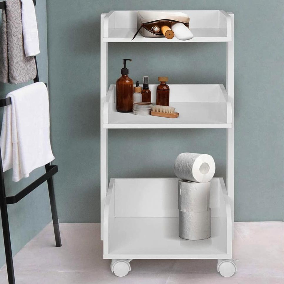 Этажерка для ванной на колёсиках 