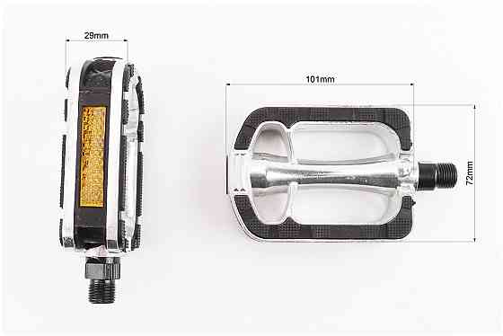 Педалі CITY 9/16" (112x72x25mm) алюмінієві, сріблясто-чорні NWL-369RL Київ
