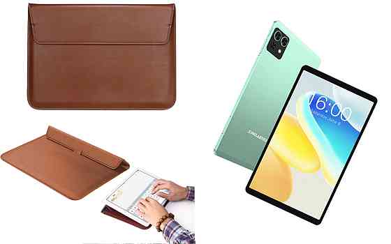 Чехол-конверт VitoCase для Teclast M50 Mini, с функцией подставки для планшета Черный Коричневый Киев