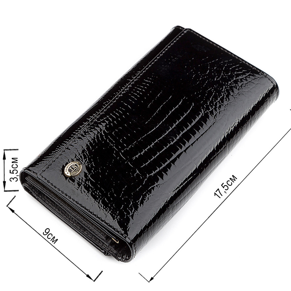 Гаманець жіночий ST Leather 18433 (S9001A) надійний Чорний Київ - фото 10
