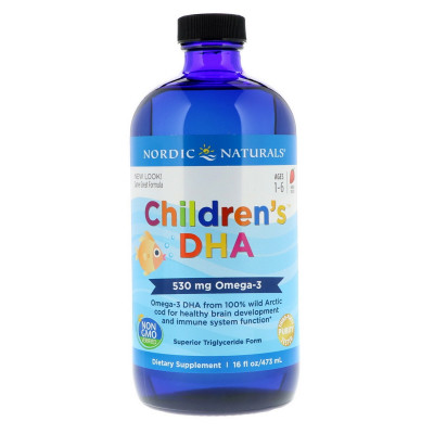 Жирные кислоты Nordic Naturals Рыбий жир (ДГК) для Детей, со Вкусом Клубники, Children's DH (NOR-02724) Винница - изображение 1