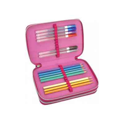 Пенал Cool For School 2 отделения с отворотами Розовый (CF87281) Винница