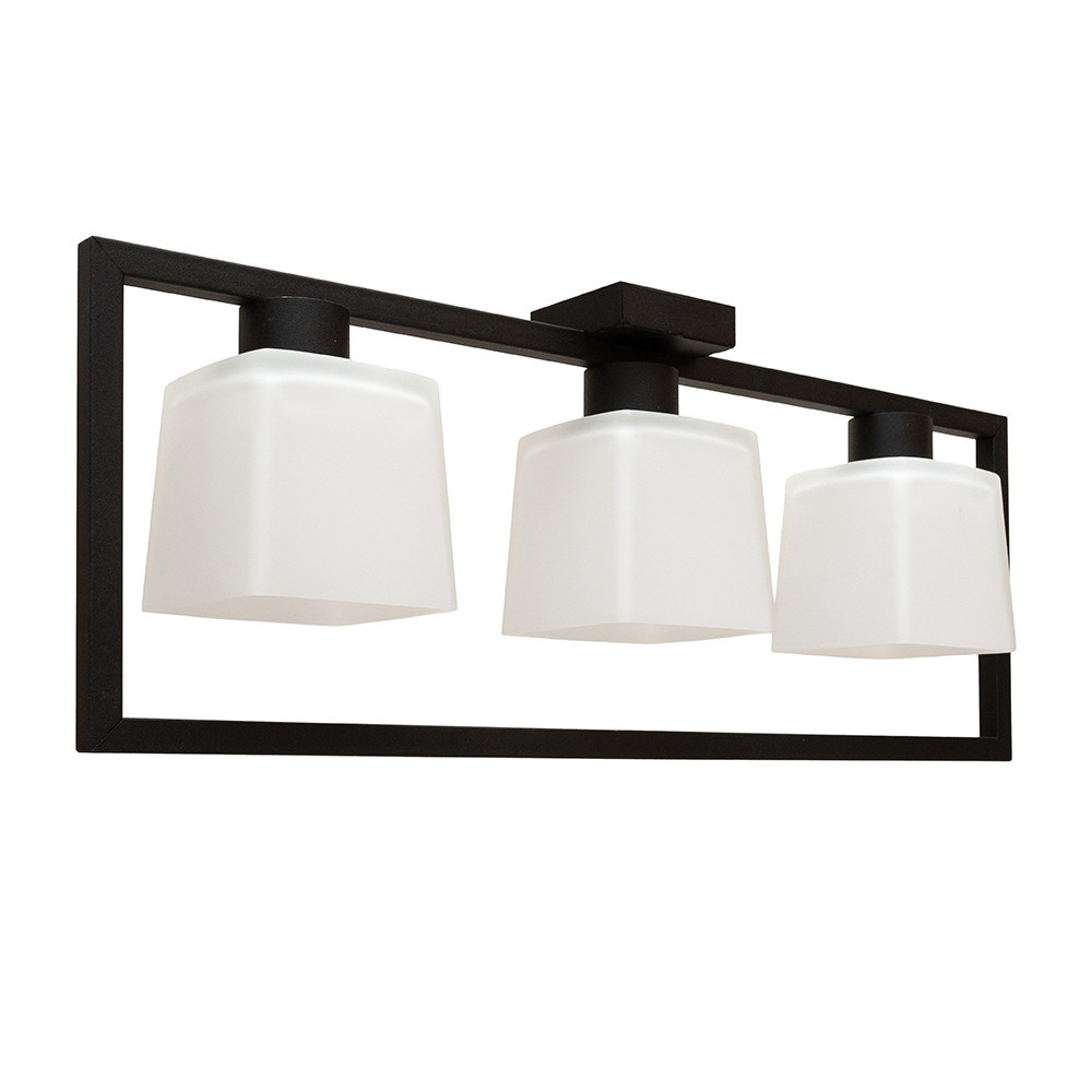 Люстра потолочная MSK Electric Boston на три плафона под лампу Е27 NL 400230-3 BK Одесса - изображение 4