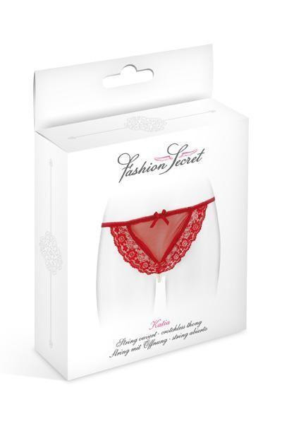 Трусики-стрінги з перлинною ниткою Fashion Secret KATIA Red Sex Aura Київ - фото 3