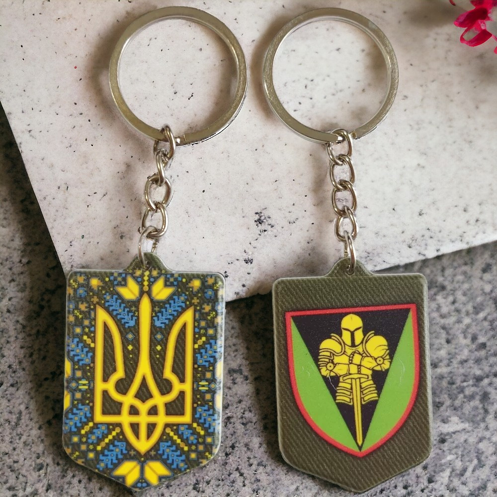 Брелок гумовий 17 окрема танкова бригада Київ - фото 2