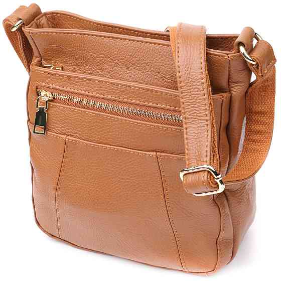 Удобная вертикальная женская сумка из натуральной кожи sale_15125 Vintage Рыжий Киев