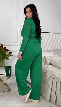 Женский костюм штаны с лонгсливом Зеленый 42/44 Харьков