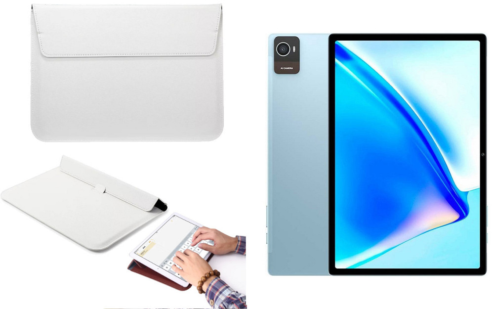 Чохол-конверт VitoCase для Oukitel OKT3, з функцією підставки для планшета Білий Київ - фото 1