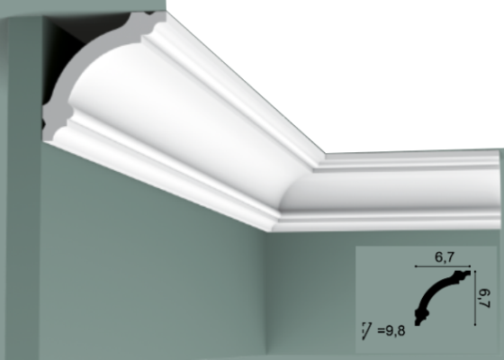 Карниз(плинтус) потолочный гладкий Orac Decor Basixx CB511N, лепной декор из пенопласта Днепр