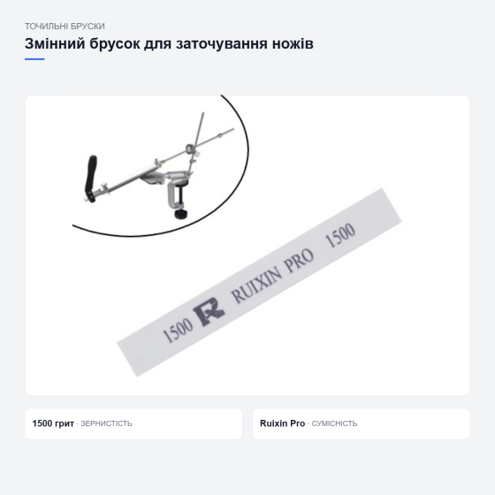 Сменный брусок Ruixin Pro для заточки ножей Киев